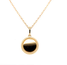 Load image into Gallery viewer, 9ct Gold Twisted Edge Petite Disc Pendant
