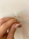 18ct yellow gold 3 stone brilliant cut diamond engagement ring