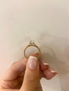 18ct yellow gold brillant cut solitaire diamond engagement ring