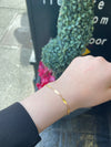 9ct gold oval disc bracelet