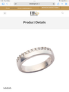 Ladies 18ct white gold stone set weddding band