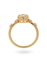 Load image into Gallery viewer, Gold plated colour stone ring
