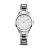 Bering Classic Ladies Stainless Steel Textured Silver Dial Watch | 12131-000