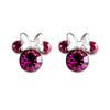 Disney Silver Minnie Mouse Birthstone Earrings October