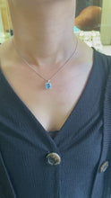 Load and play video in Gallery viewer, 18ct white gold blue Topaz and diamond pendant
