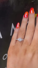 Load and play video in Gallery viewer, Ladies 18ct White Gold Vintage Style Diamond Cluster Ring
