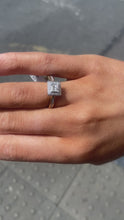 Load and play video in Gallery viewer, Ladies 18ct Yellow Gold Diamond Square Halo
