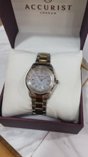 Load and play video in Gallery viewer, Two Tone Ladies Solar Accurist Watch
