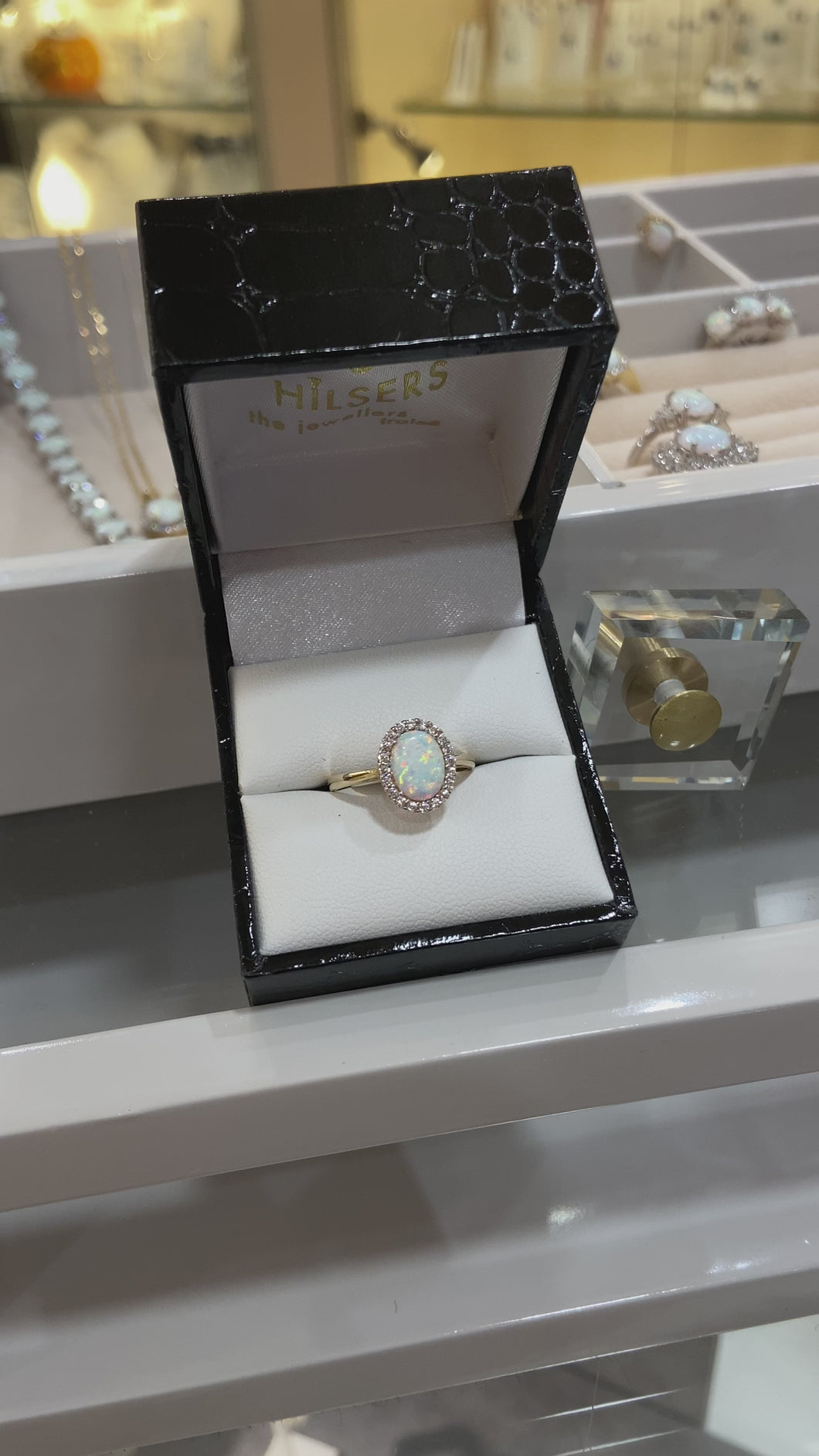 9ct opal cz ring