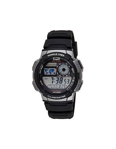 Casio World Time Black Digital Watch AE-1000W-1BVEF