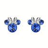 Disney Silver Minnie Mouse Birthstone Earrings September
