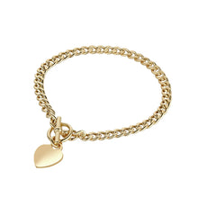 Load image into Gallery viewer, Njo gold plated curb Tiffany Bracelet
