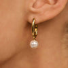 TI SENTO Gold-Plated Silver Pearl Earrings (78043YP)