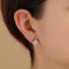 Bronzallure Square CZ Earrings