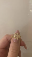 Load and play video in Gallery viewer, Gold plated coloured stone ring
