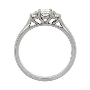 Ladies Platinum 3 Stone Diamond Engagement Ring