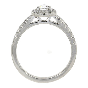 Ladies 18ct White Gold Diamond Pear Shaped Engagement Ring