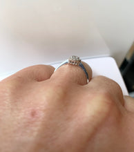 Load image into Gallery viewer, 9CT WHITE GOLD ROUND HALO DIAMOND ENGAGEMENT RING
