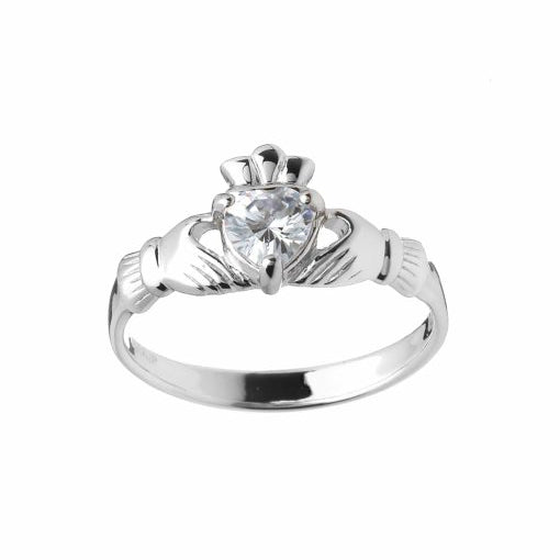 Claddagh Birthstone Ring April RS00975