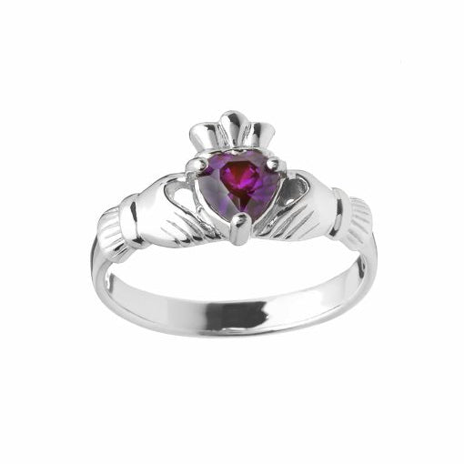 Claddagh Birthstone Ring February RS00975