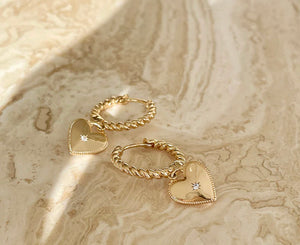 Earrings heart shaped - 42404Y