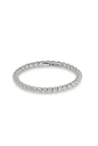 Sterling silver rope style ring