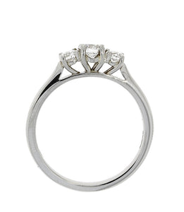 Ladies Platinum 3 Stone Diamond Ring