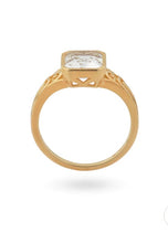 Load image into Gallery viewer, Gold plated clear stone ring
