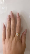 Load image into Gallery viewer, Gold plated clear stone ring
