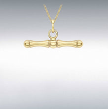 Load image into Gallery viewer, 9ct Yellow Gold Dog Bone T-bar Pendant
