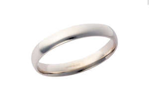9ct white gold Gents Plain Ring w39