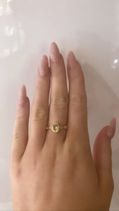 Gold plated colour stone ring