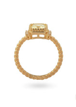 Load image into Gallery viewer, Gold plated ring with clear and coloured stones
