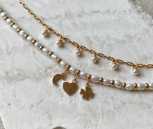Load image into Gallery viewer, Bracelet with thin Chain and Pearls
