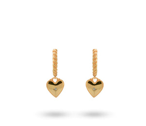 Earrings heart shaped - 42404Y