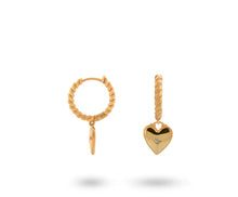 Load image into Gallery viewer, Earrings heart shaped - 42404Y
