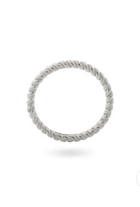 Sterling silver rope style ring