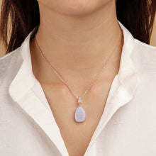 Load image into Gallery viewer, Collier Necklace with Drop Stone and Pave Pendant WSBZ01647BLA
